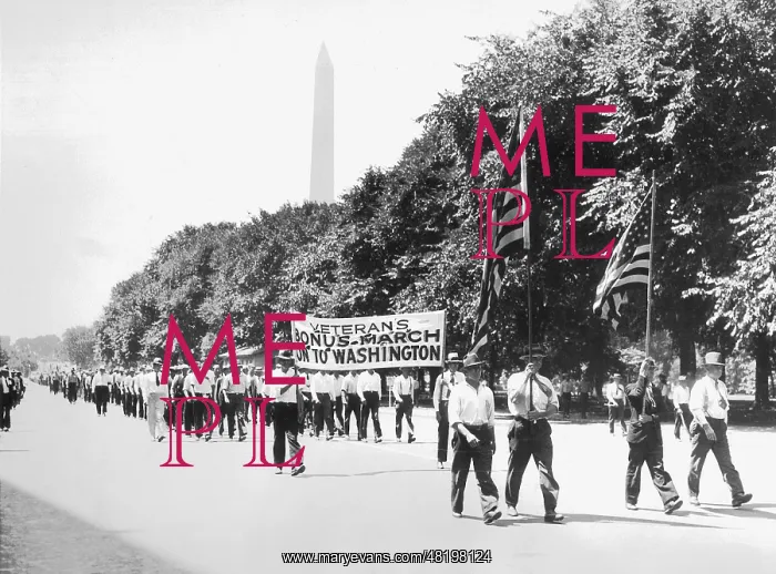 : Demonstration of war veterans in Washington, 1932 : Demonstration of war veterans in Washington, 1932