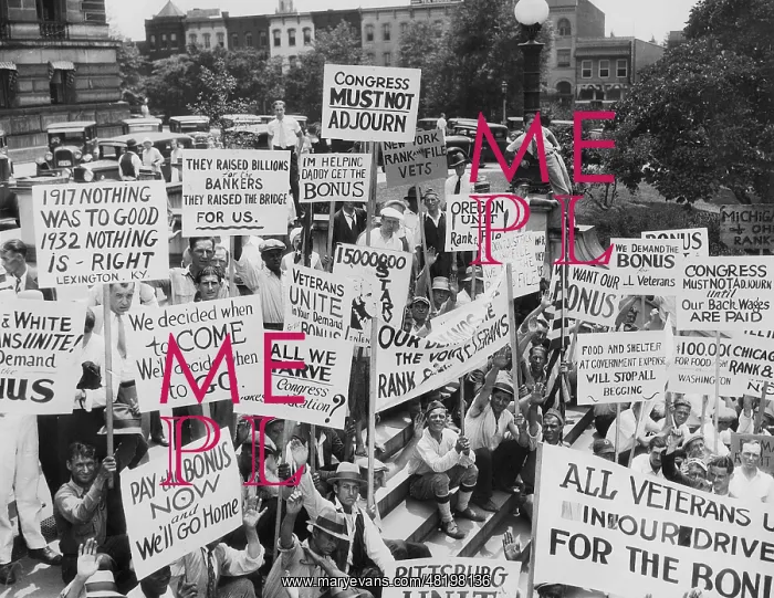 : Demonstration of war veterans in Washington, 1932 : Demonstration of war veterans in Washington, 1932