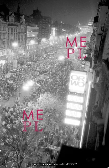 : Demonstration - Wenceslas Square - general view : Demonstration - Wenceslas Square - general view