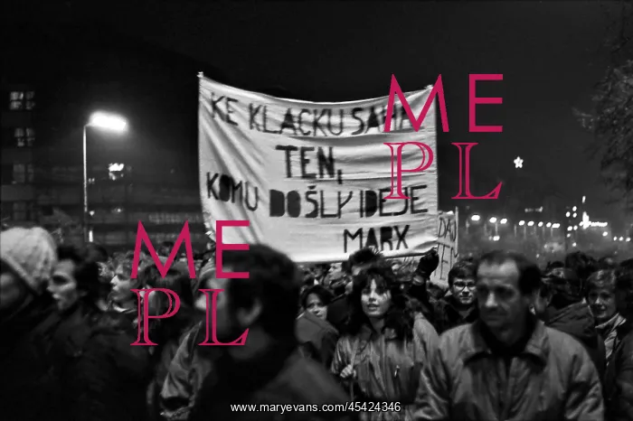 : Demonstration - Wenceslas Square - poster - Marx : Demonstration - Wenceslas Square - poster - Marx