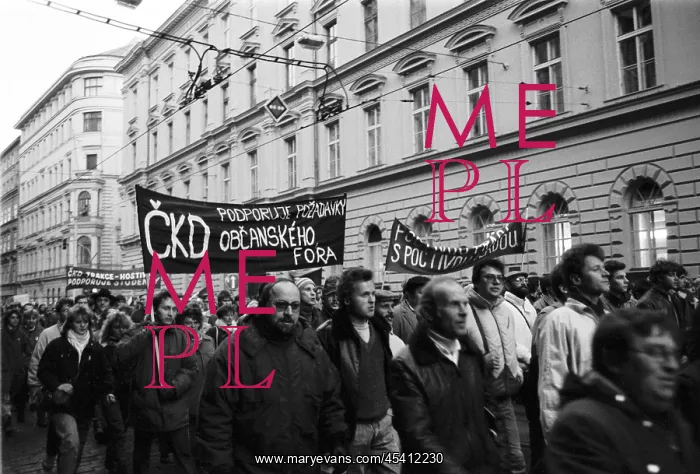 : Demonstration - workers - CKD - Praga - march : Demonstration - workers - CKD - Praga - march
