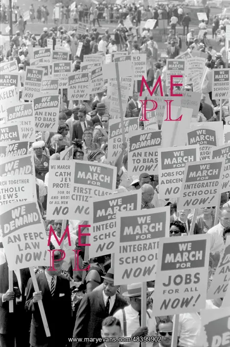 : Demonstrators marching in the street during : Demonstrators marching in the street during