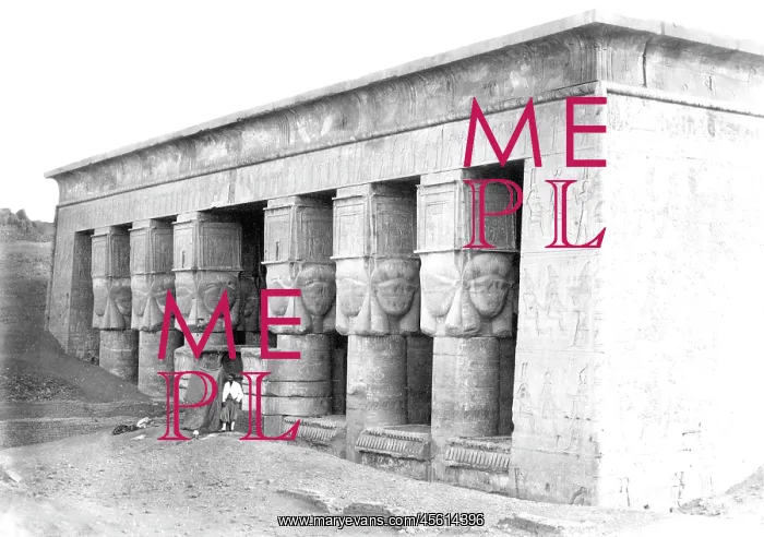  : Denderah, Portico of the Temple c1857