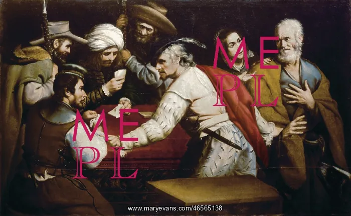 : The Denial of Saint Peter, Caravaggio School : The Denial of Saint Peter, Caravaggio School