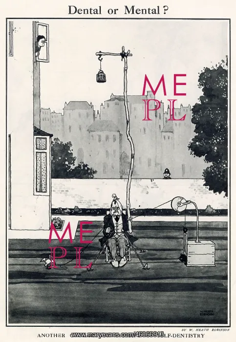 : Dental or Mental? by William Heath Robinson : Dental or Mental? by William Heath Robinson