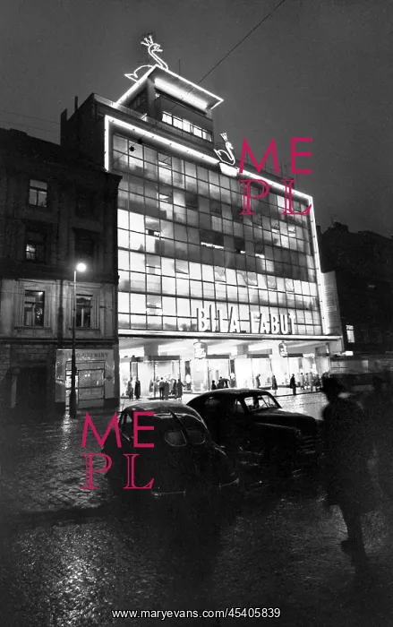 : Department store at night - illuminated : Department store at night - illuminated