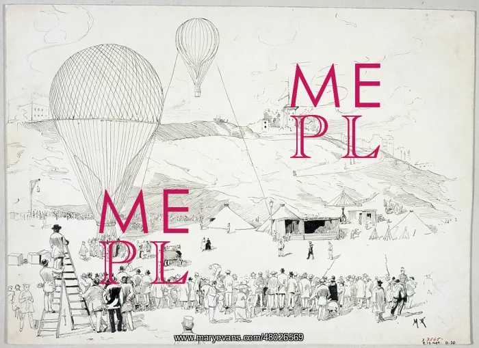 : Departure of the balloon Le Neptune : Departure of the balloon Le Neptune