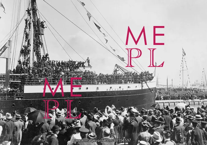 : Departure of the Dresden, 1900 : Departure of the Dresden, 1900