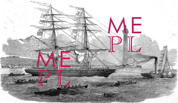 : Departure of the Emigrant Ship Lizzie Webber, 1852 : Departure of the Emigrant Ship Lizzie Webber, 1852