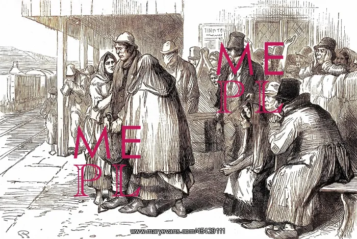 : Departure of Irish emigrants : Departure of Irish emigrants