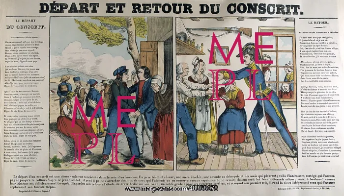 : Departure and Return of a Conscript. 19th century : Departure and Return of a Conscript. 19th century