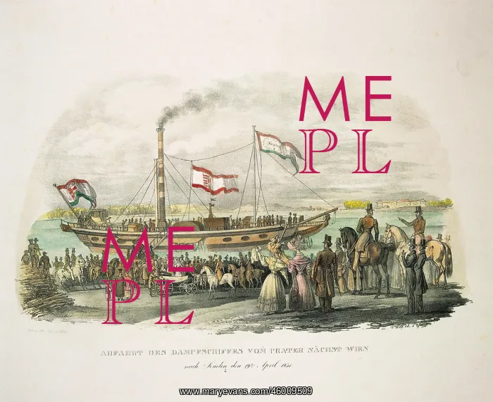 : Departure of a Steamboat : Departure of a Steamboat