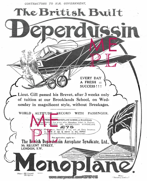 : The Deperdussin Monoplane School At Brooklands : The Deperdussin Monoplane School At Brooklands