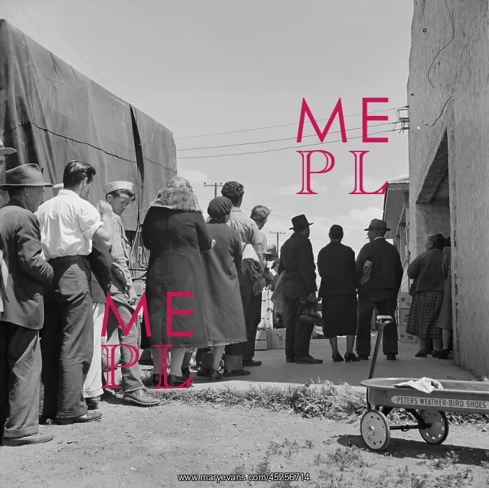 : Depression era relief line, San Leandro, California : Depression era relief line, San Leandro, California