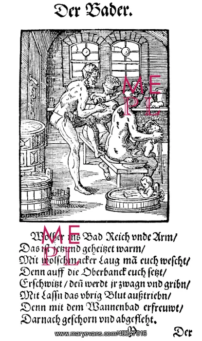: Der Bader - The Barber surgeon, 1568 : Der Bader - The Barber surgeon, 1568