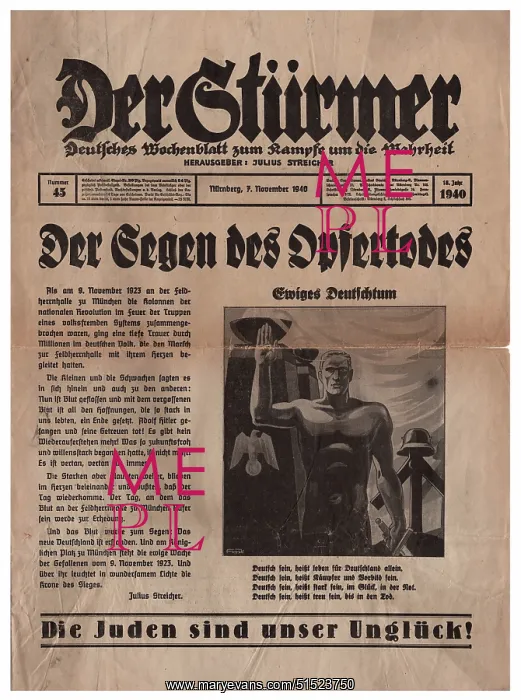: Der Sturmer No. 45 : Der Sturmer No. 45