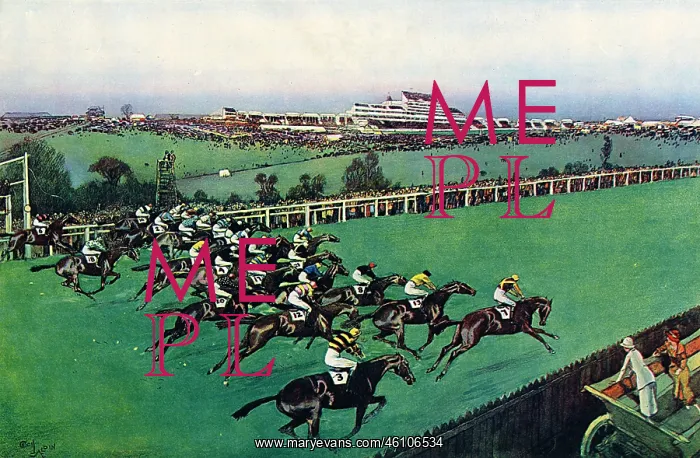 : The Derby 1923 by Cecil Aldin : The Derby 1923 by Cecil Aldin