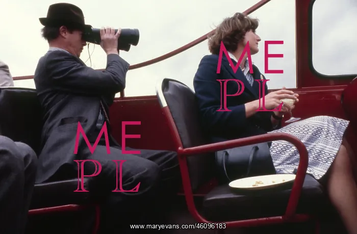 : Derby Day -- two well-dressed punters : Derby Day -- two well-dressed punters