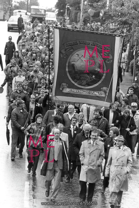 : Derbyshire miners march 1984 : Derbyshire miners march 1984