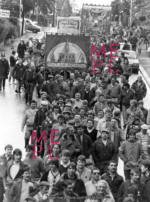 : Derbyshire miners march 1984 : Derbyshire miners march 1984