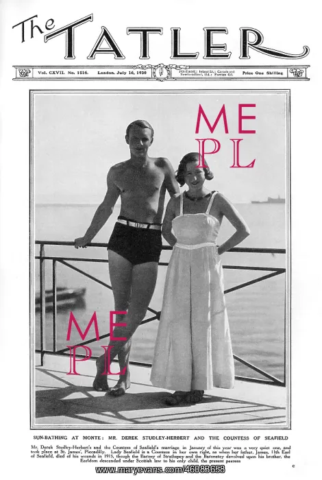 : Derek Studley-Herbert & Countess of Seafield at Monte Carlo : Derek Studley-Herbert & Countess of Seafield at Monte Carlo