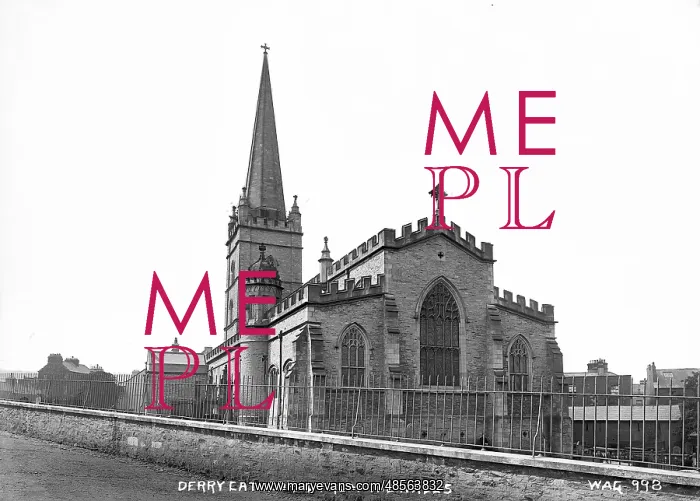 : Derry Cathedral from the Walls : Derry Cathedral from the Walls