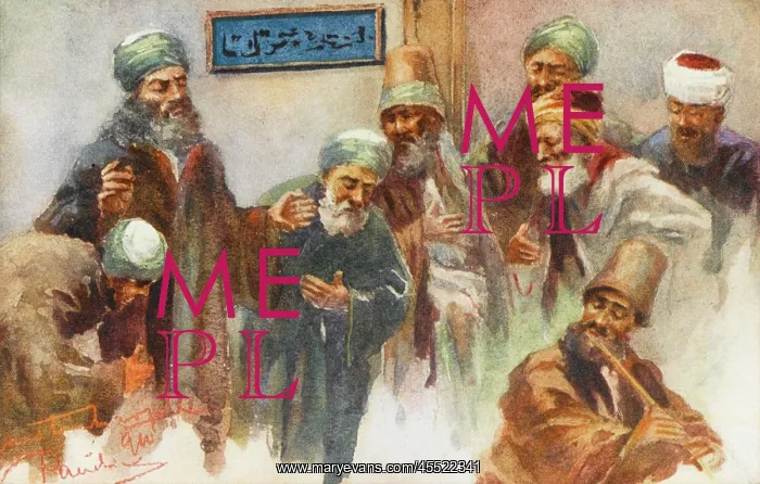: Dervishes engaged upon Zikr : Dervishes engaged upon Zikr