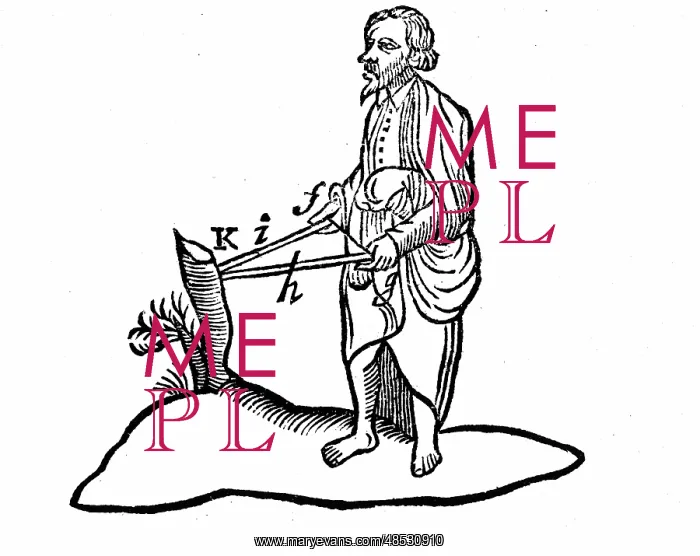 : Descartes illustration of how distance of object : Descartes illustration of how distance of object