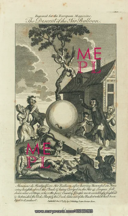 : Descent of Montgolfier balloon : Descent of Montgolfier balloon