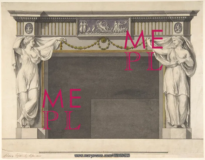 : Design for a Chimney Piece in the Gallery, now : Design for a Chimney Piece in the Gallery, now