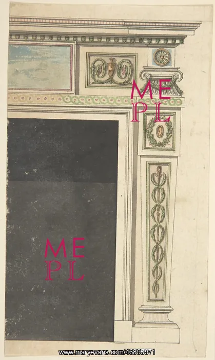 : Design for a Chimneypiece, possibly for Melbourne : Design for a Chimneypiece, possibly for Melbourne