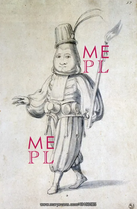 : Design for costume for a cook. Guiseppe Arcimboldo : Design for costume for a cook. Guiseppe Arcimboldo