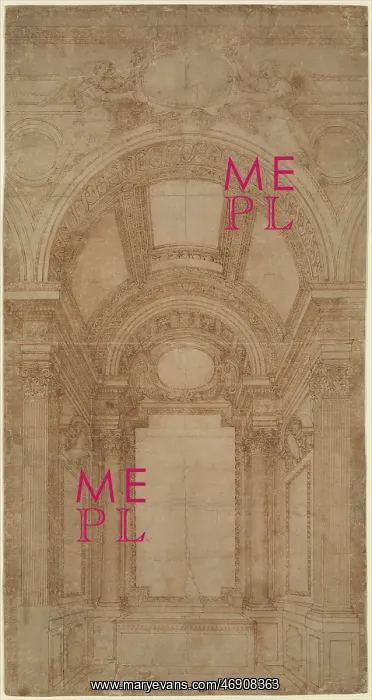 : Design for an Elaborate Barrel-Vaulted Chapel : Design for an Elaborate Barrel-Vaulted Chapel