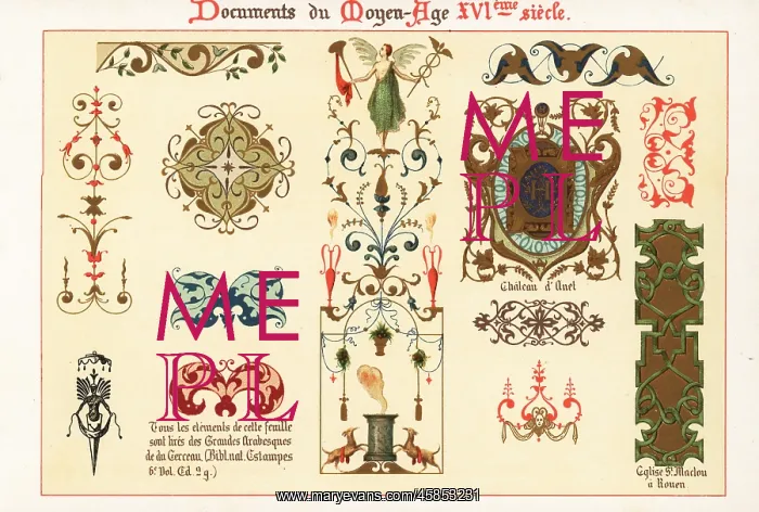 : Design elements from manuscripts of the 16th century : Design elements from manuscripts of the 16th century