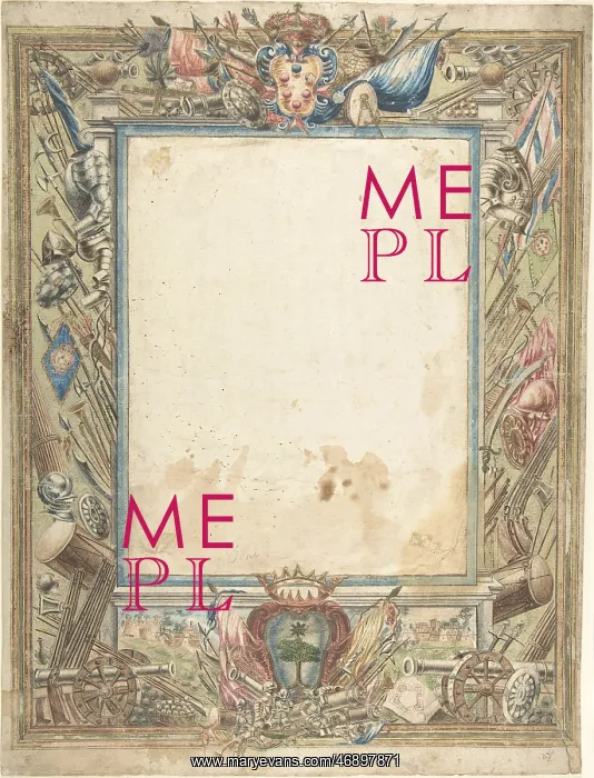 : Design for a Frame with Armorial Trophies, the : Design for a Frame with Armorial Trophies, the