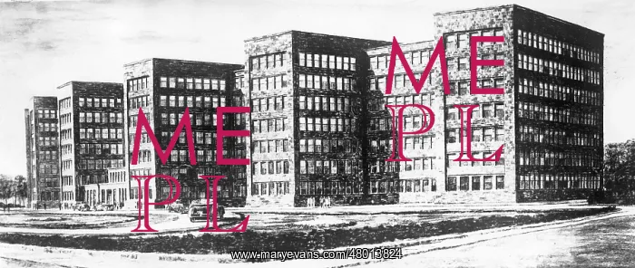 : Design of the IG Farben building, 1928 : Design of the IG Farben building, 1928
