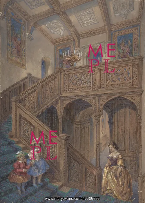 : Design for a Jacobean-style Staircase (recto); : Design for a Jacobean-style Staircase (recto);