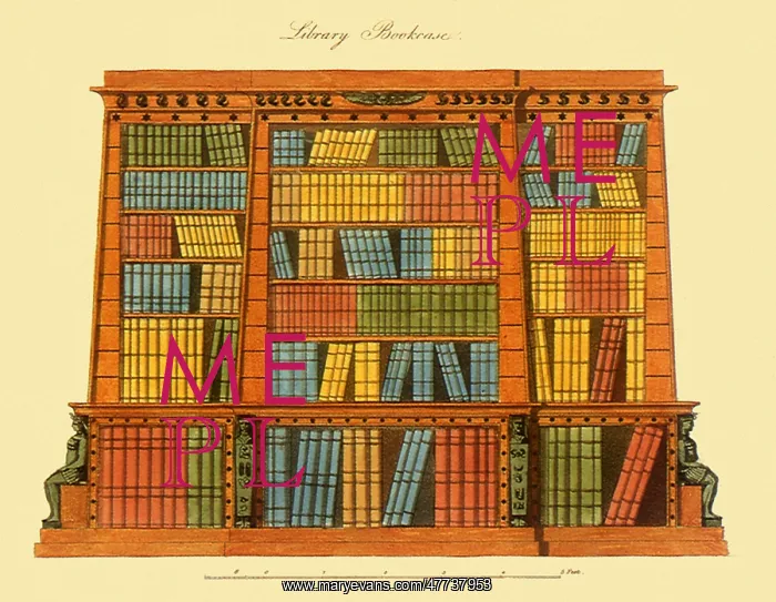 : Design for a Library Bookcase : Design for a Library Bookcase