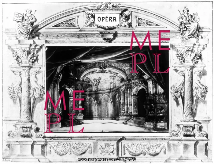 : Design for Mozart's Don Giovanni, 1875. Opera : Design for Mozart's Don Giovanni, 1875. Opera
