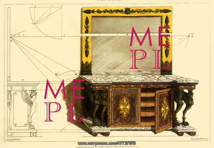 : Design for a Pier Commode and Glass : Design for a Pier Commode and Glass