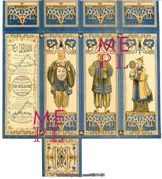 : Design on a tea package, Charles Delacre, Brussels : Design on a tea package, Charles Delacre, Brussels