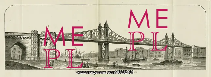 : Design for Tower Bridge by Joseph Bazalgette : Design for Tower Bridge by Joseph Bazalgette