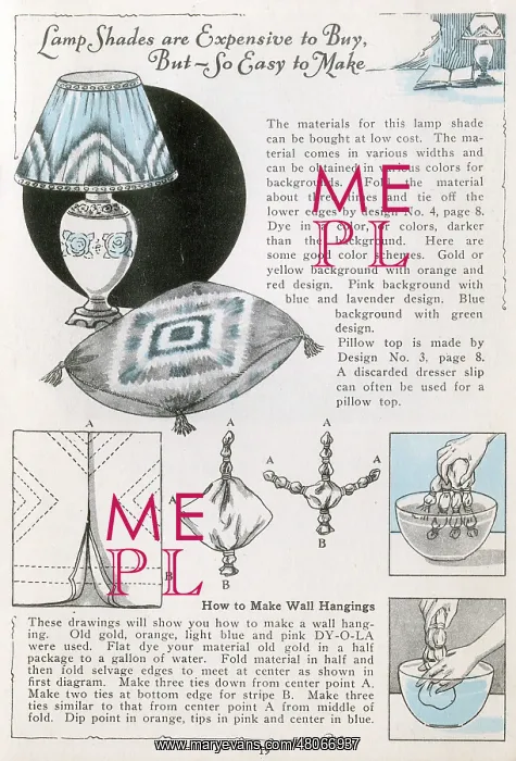 : Designs in a brochure, Dy-o-la Dyes : Designs in a brochure, Dy-o-la Dyes