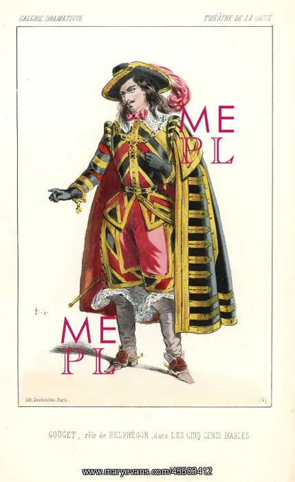 : Desire Louis Eugene Gouget (d1897) as the demon : Desire Louis Eugene Gouget (d1897) as the demon