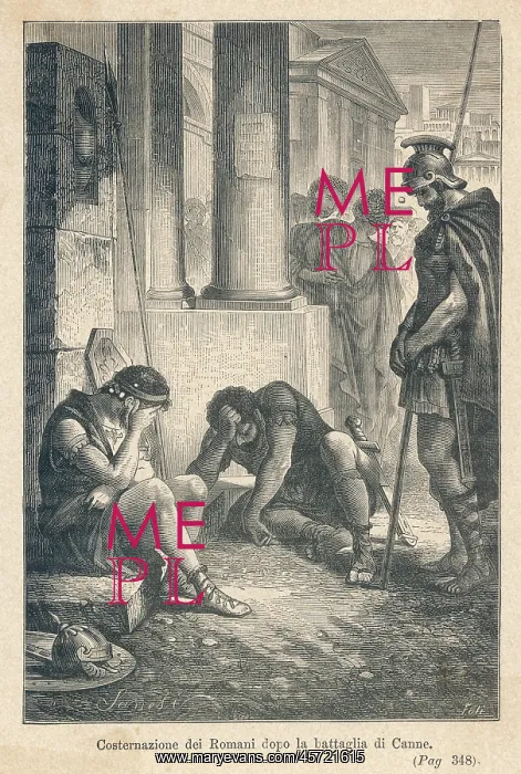: Despondency in Rome at the outcome of battle of Cannae : Despondency in Rome at the outcome of battle of Cannae