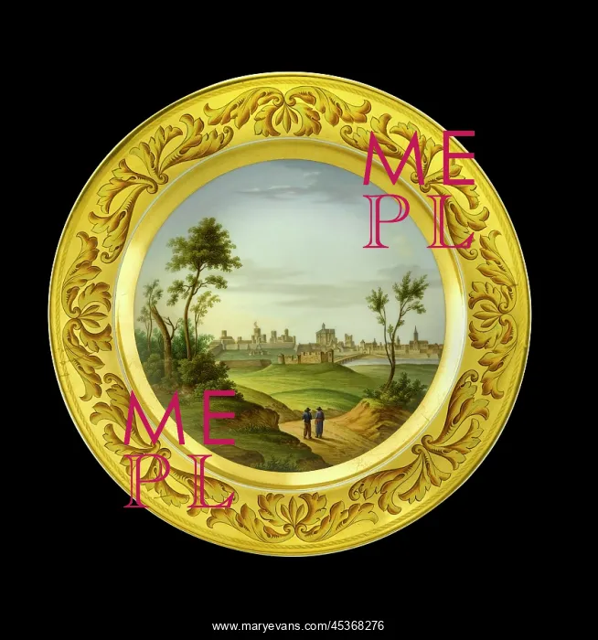: Dessert plate depicting Badajoz : Dessert plate depicting Badajoz