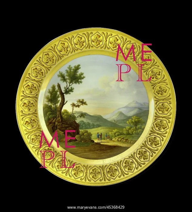 : Dessert plate depicting Busaco : Dessert plate depicting Busaco
