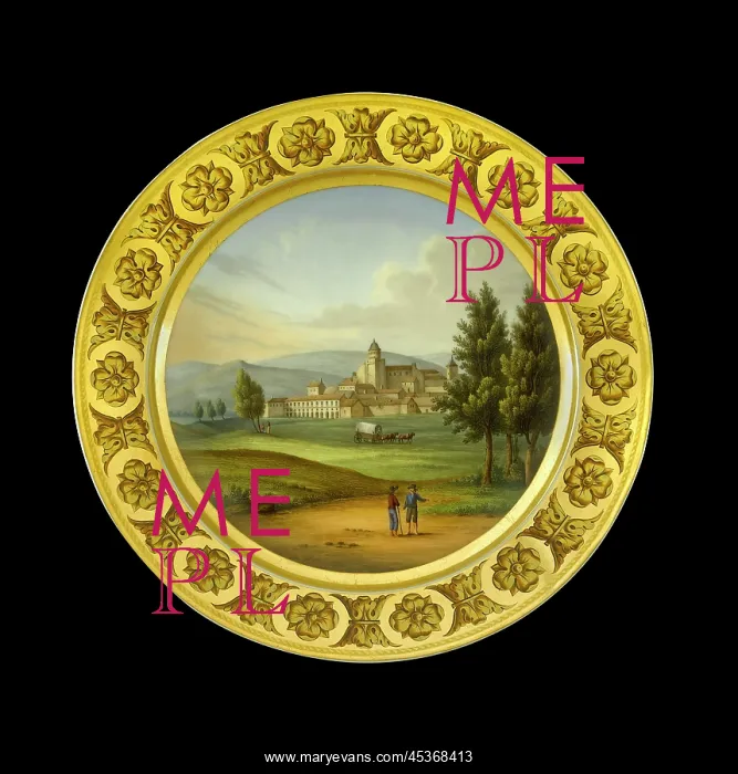 : Dessert plate depicting Vittoria : Dessert plate depicting Vittoria