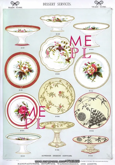 : Dessert Services, Plate 18 : Dessert Services, Plate 18