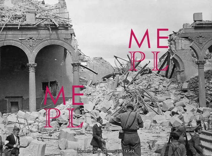 : Destroyed Alcazar in Toledo, 1936 : Destroyed Alcazar in Toledo, 1936